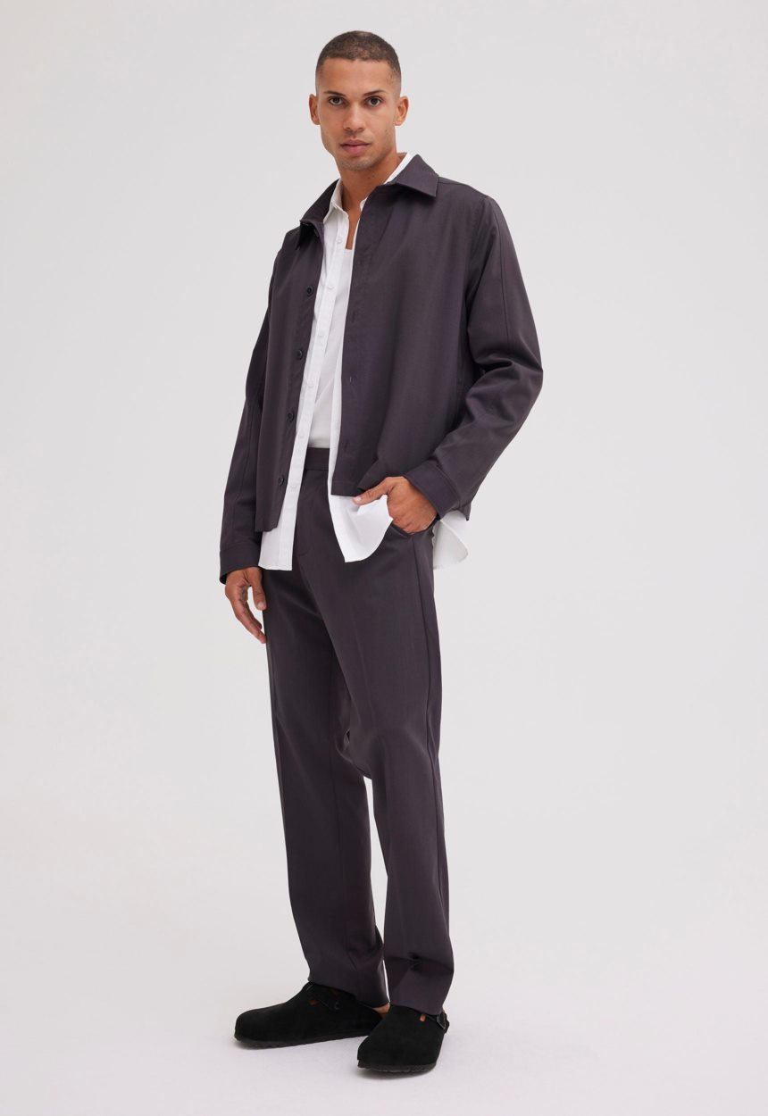 Jac + Jack Divvy Merino Wool Jacket - Muse Charcoal